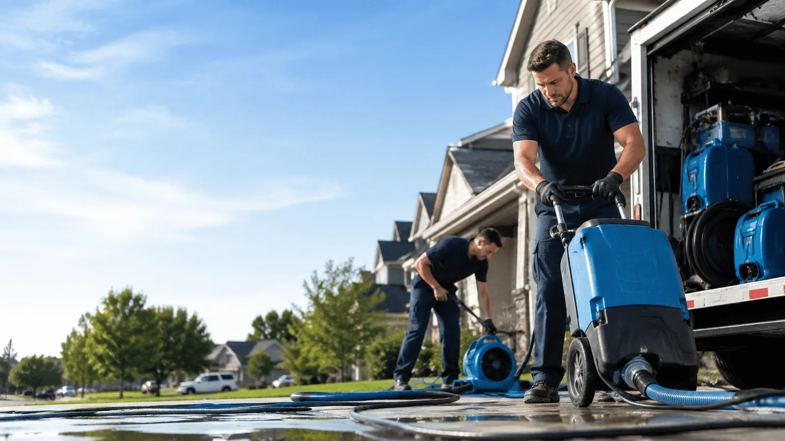 Dehumidification being performed in East Bernstadt, KY